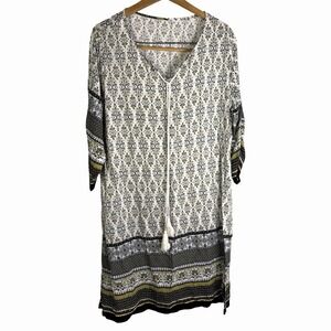 Women's Small 100% Rayon Long Bohemian Yoga Meditation Tunic